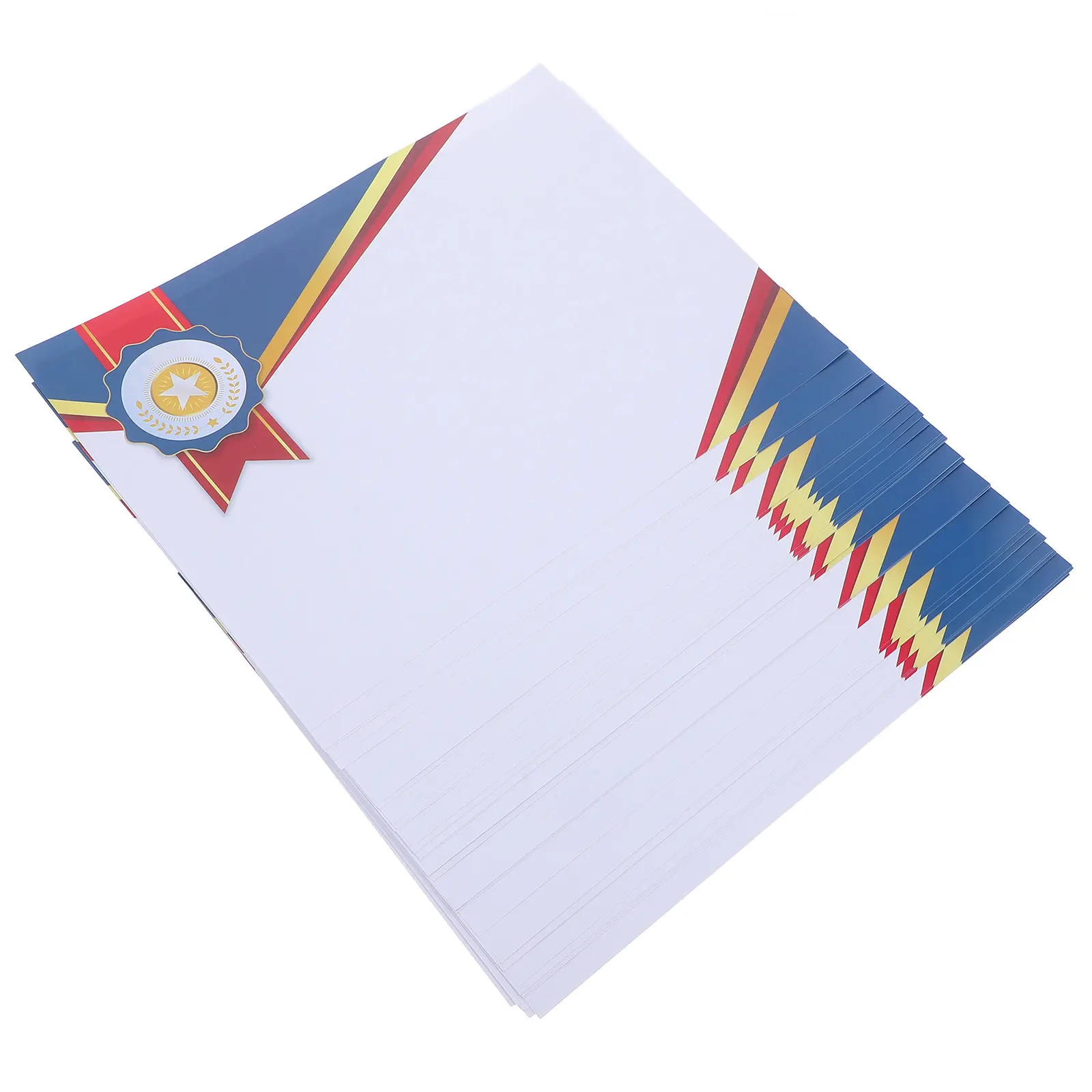 50매 상장 인증서 빈 디플로마 인증서 용지 학교 사무실 장 인쇄 가능한 인증서 용지