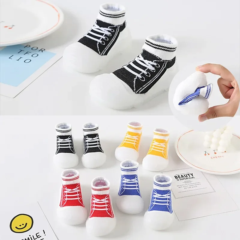 Fashion New Baby Girl Shoes Baby Socks Shoes Unisex Toddler Shoes Newborn Infant Soft Bottom Baby Boy Floor Shoes Child Gifts