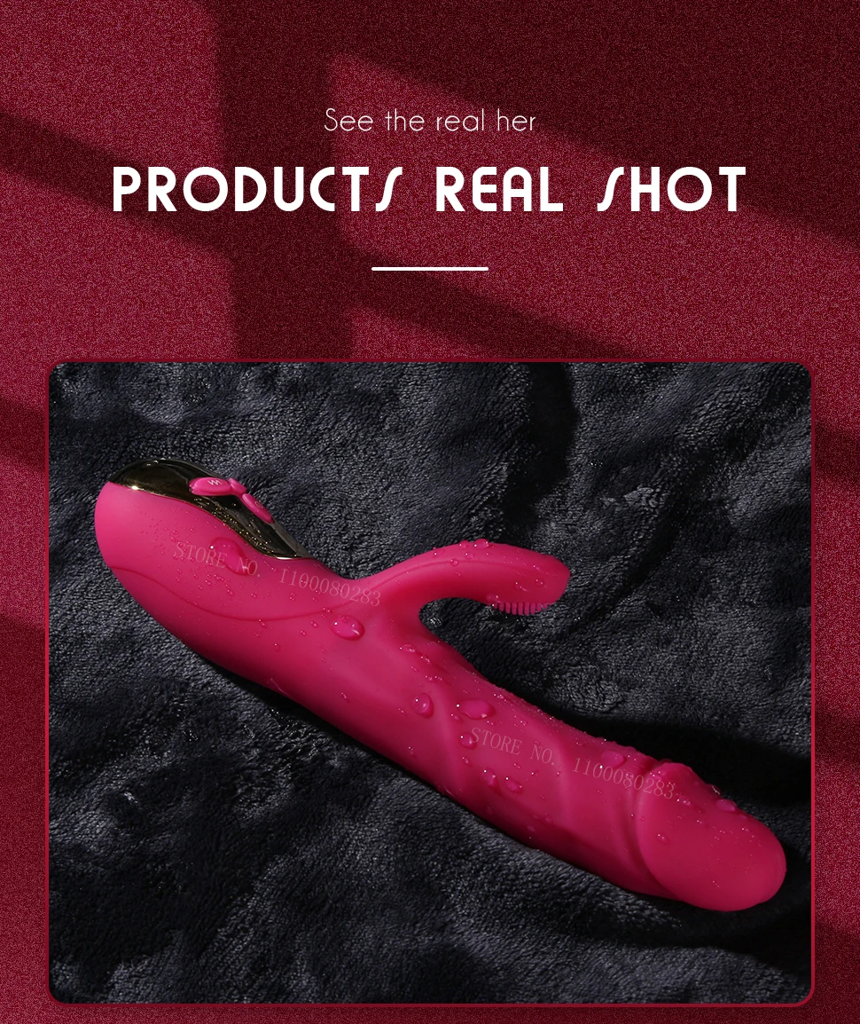 Riscaldamento telescopico spinta vibratore vibratore punto G bastone per massaggio coppia clitoride orgasmo Masturbati_voghion.com