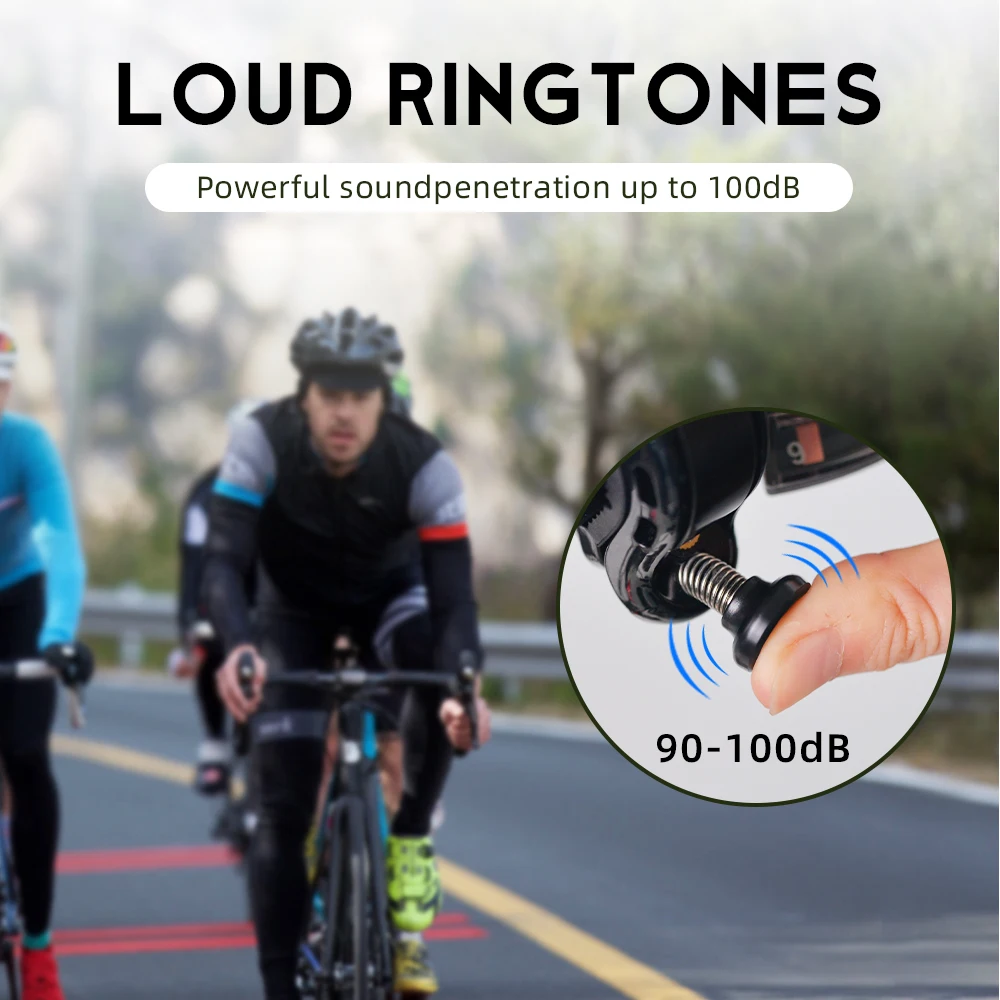 Bicycle Bell ThinkRider Stainless Bicycle Bell Ring MTB Cycling Horn Bike Handlebar Bell Crisp Sound Horn for Bicycle Safety Bike Accessories