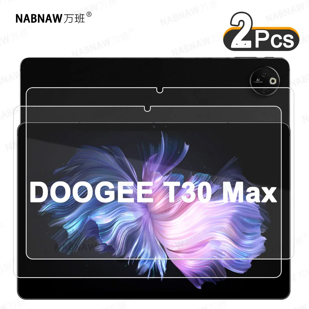 Protetor de Tela hd à Prova de Riscos Vidro Temperado para Doogee T30 Max 12.4 Tablet de Revestimento a Óleo Película Protetora Unidades