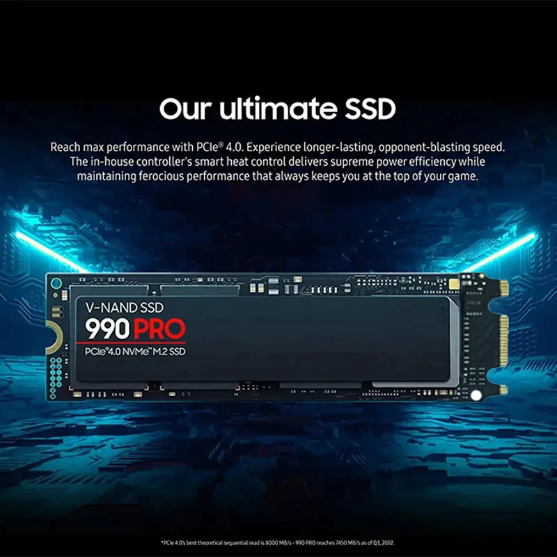 2026년형 980Pro 990Pro 1TB NVMe PCIe 4.0 내장 SSD 솔리드 스테이트 드라이브 노트북, 마이크로컴퓨터, 데스크탑/MAC/PC용