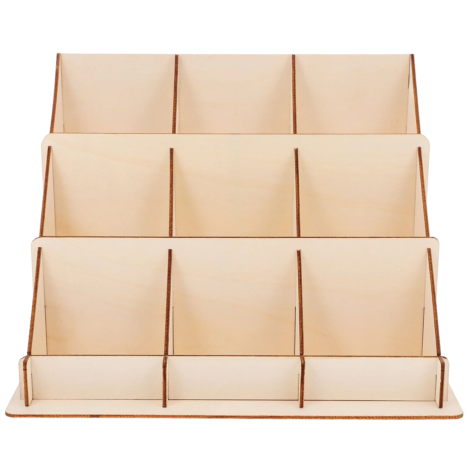 Wooden Card Display Stand Retail Racks Postcard Shelf Business Cards Wood Construction Spacious Design Material