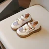 New Summer Girls Mesh Leather Shoes Fashion Chic Flower Children Princess Shoes Breathable Causal Kids Mary Jane Shoes for Party 1