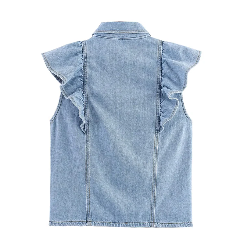 Women 2 Pieces Denim Pants Sets 2025 New Fashion Denim Vest Top Belt Trousers Women's Suit Casual Two Piece Woman Outfits