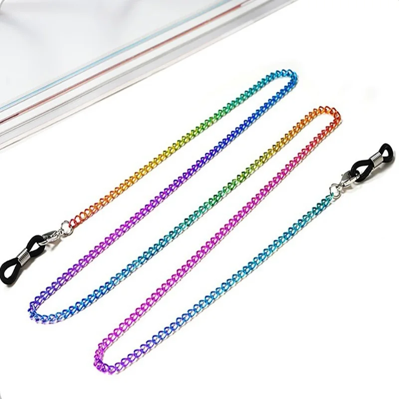 Sangle Lunettes Hopodix Perles Multicolores - Cordon Réglable Lunettes/Masque - Doré Universel