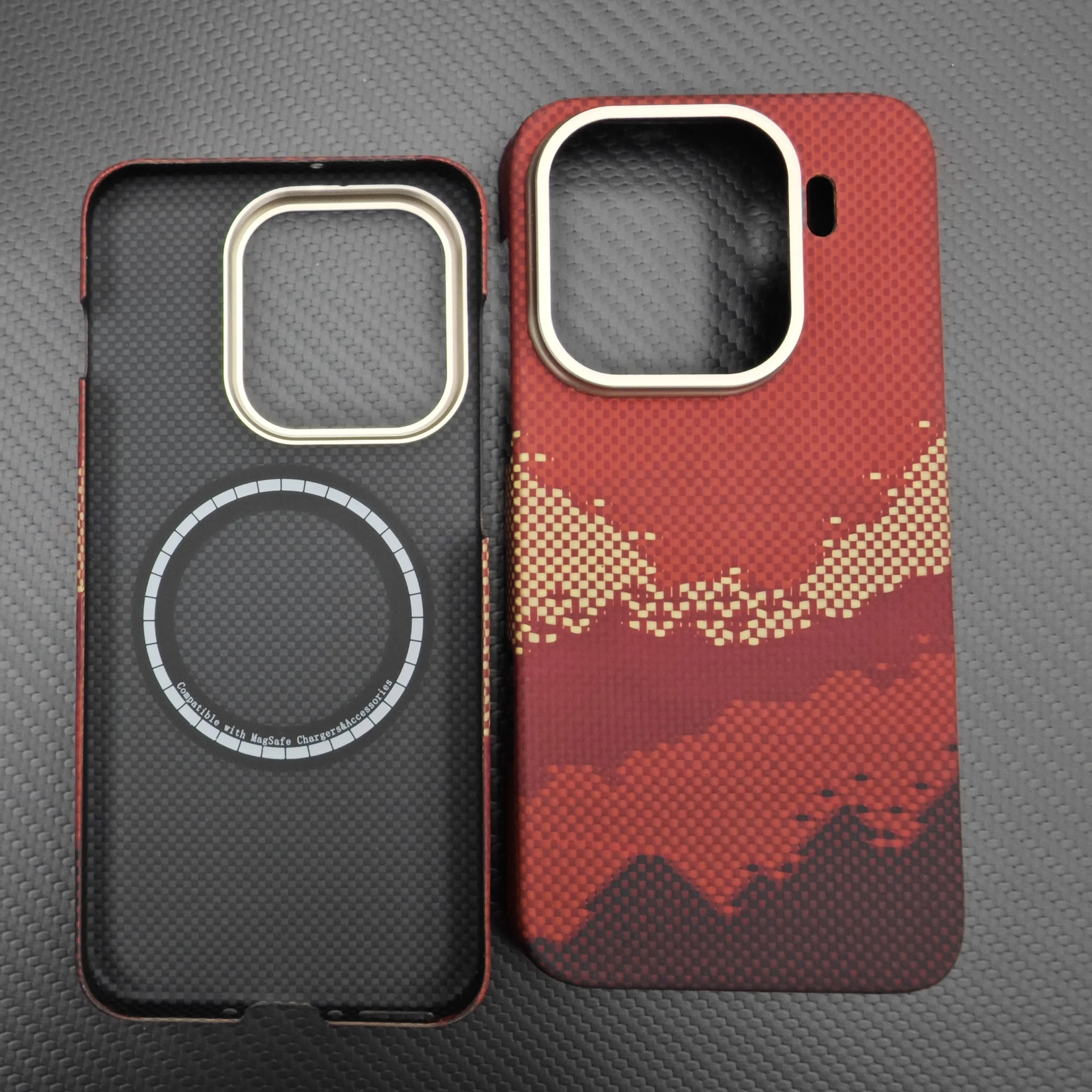 Magnetic Aramid Carbon Fiber Phone Case with Magsafe Compatibility
