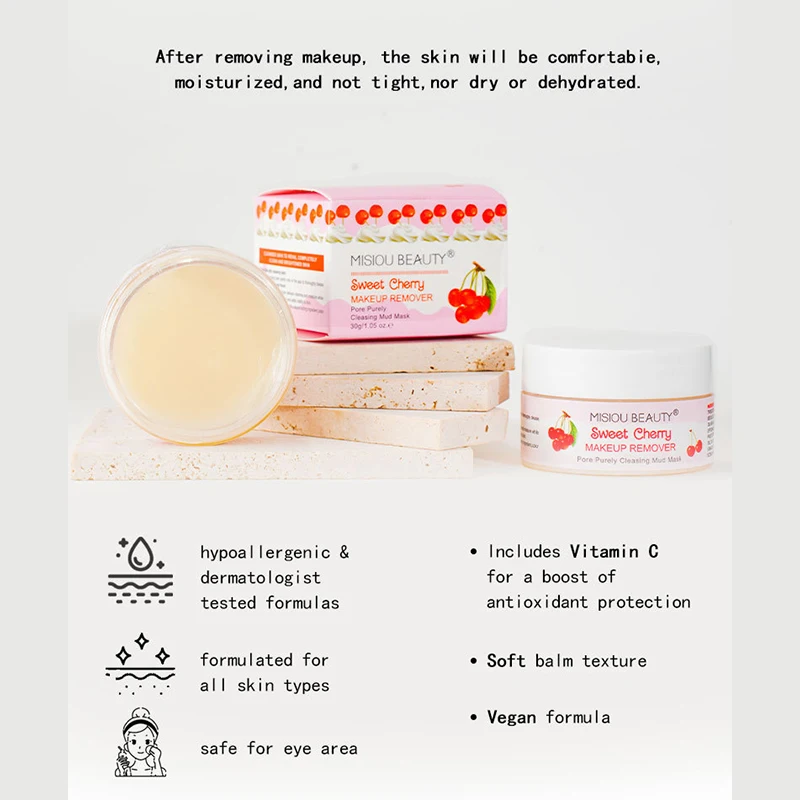 Deep Cleansing Pore Cleaning Face Cream Moisturizing Mild Non Irritating Fruit Flavor Makeup Remover Eye Lip Face 3 In 1 Makeup 6