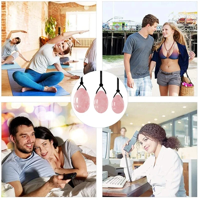 Ball massager massage tool 3pc natural jade yoni massager women vaginal firming yoni eggs