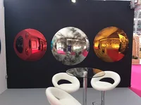 Stainless Steel Convex  Mirror Wall Decoration, Sky Mirror Background, Pendant, Living Room, Bedroom, Villa wall decoration 1