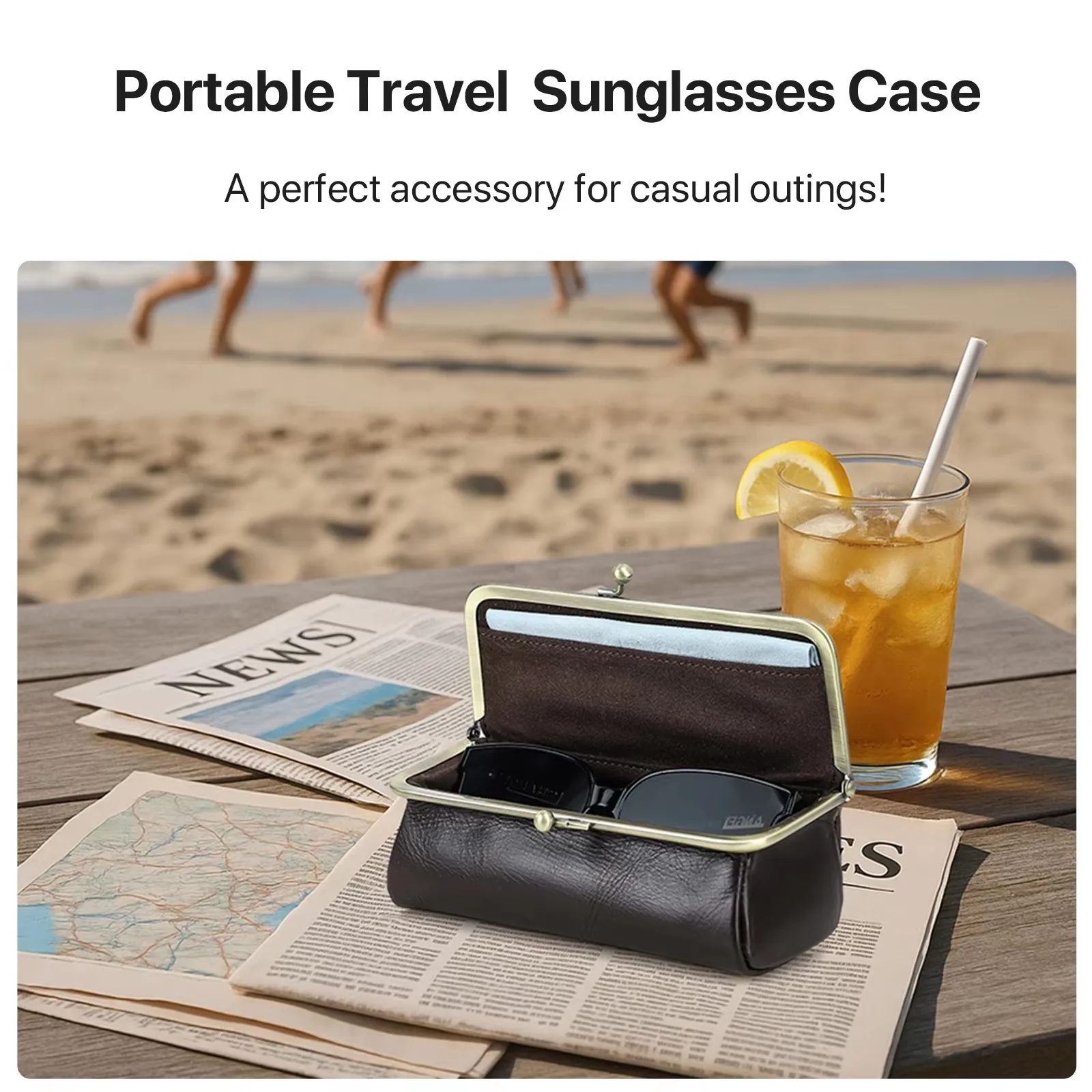 Artisan Crafted Genuine Leather Eyewear Case – Premium Handmade Glasses and Sunglasses Protector Pouch