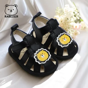 Sandali per bambini Baotou Summer Suola morbida per bambini 0-18 mesi Scarpe per bambini Modello leone 1
