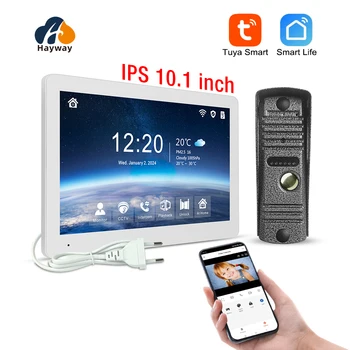 Hayway Tuya Wireless Video intercom Kit 10 "IPS Full Touch Screen 1080P Camera With Mobile Detection Support one-key Unlock 1