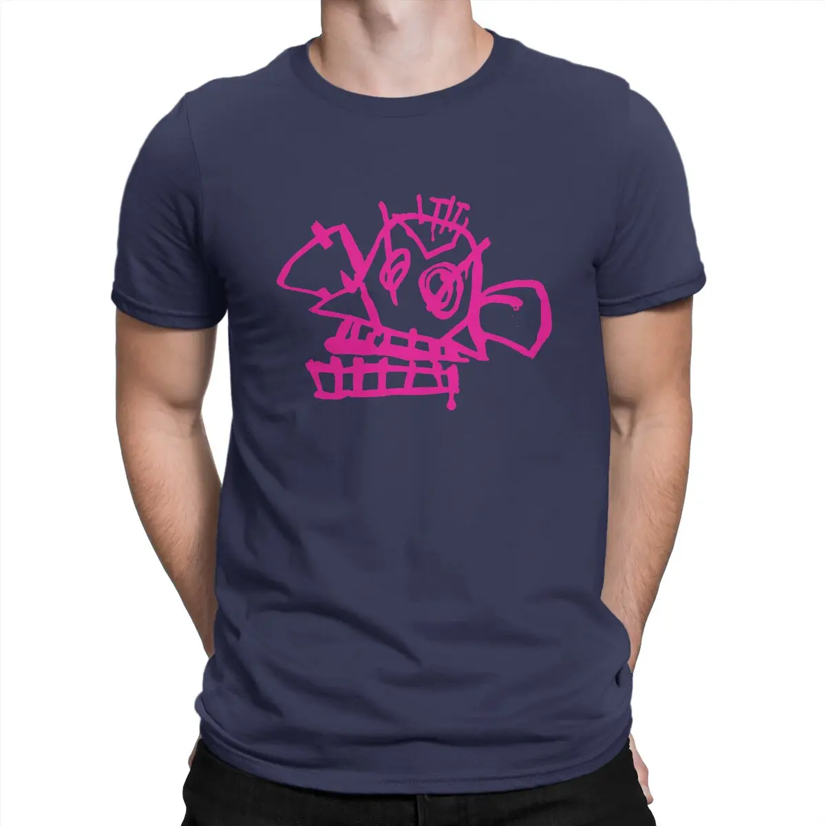 thumbnail image 1 of Camiseta para hombre JINX MONKEY Arcane League Of Legends LOL Game, divertida camiseta de manga corta con cuello redondo, camisetas de algodón de verano, 1 of 7