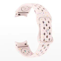 Enhanced Silicone Smartwatch Band - Versatile Premium Strap Bracelet - Watch 4 40mm 44mm (Pink)