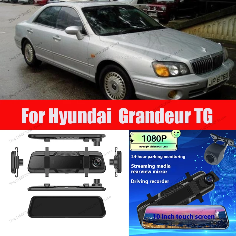 

For Grandeur TG 4K WIFI GPS Car Dvr Mirror Dash CamDual Lens Dashcam Drive Recorder Stream RearView Mirror IPS Screen Camera