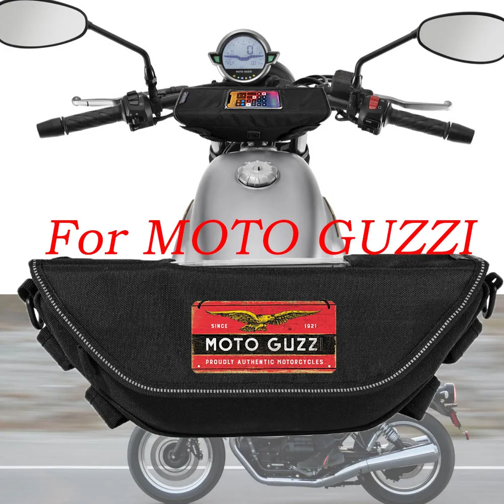 Capacetes De Moto Per Moto Guzzi Retro Memorial V7 Stone V9 V85Tt Impermeabile E Antipolvere Manubrio Storage Bag Navigation