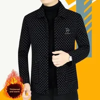 High-End Men's Woolen Jacket Hot Sale Of The Season New Style Casual Collar Autumn Winter Business Thickened Fleece Lined Fashio