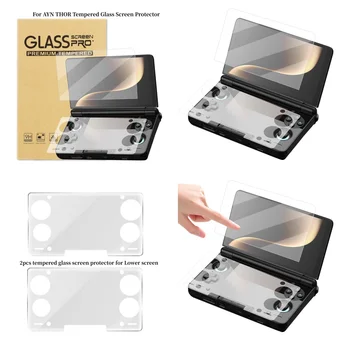 For AYN THOR Flip Game Console Tempered Glass Screen Protector Scratch-resistant THOR Dual Screen HD Glass Screen Protectors