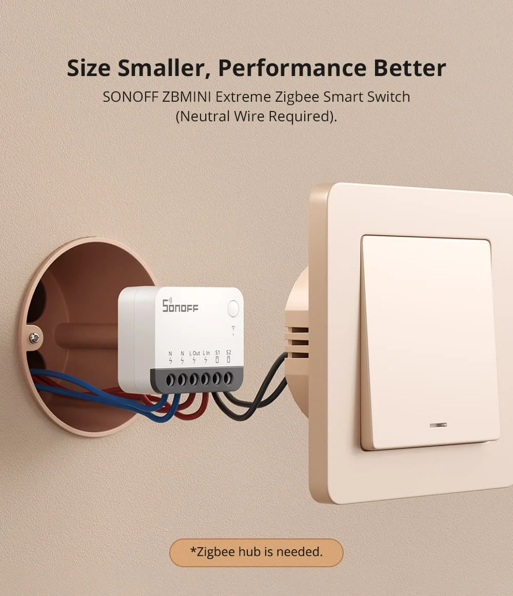 ZBMINIR2 Extreme Zigbee Smart Switch Detach Relay External Switch Remote Control