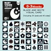 Montessori Baby Toys Black White Flash Cards High Contrast Visual Stimulation Cards Early Education Toys For Nerborns 6