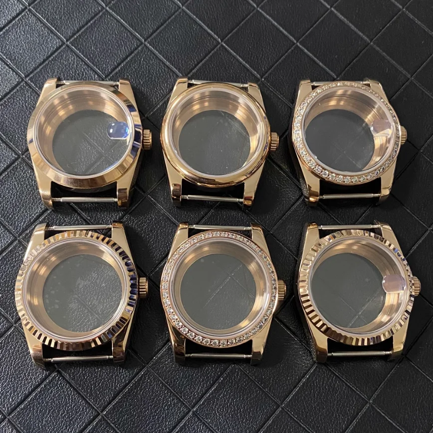 

Watch Accessories Watch Case 36/39mm PVD Rose Case Sapphire Glass for NH35/NH36 Movement