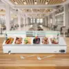6 Pan x 1/3 GN Food Grade Stainelss Steel Commercial Food Steam Table 6-Inch Deep 1200W Electric Countertop Food Warmer 19 Quart 2