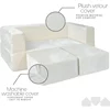 Milliard Kids Couch - Modular Kids Sofa for Toddler and Baby Playroom/Bedroom Furniture (Ivory) with Bonus Pillow 4