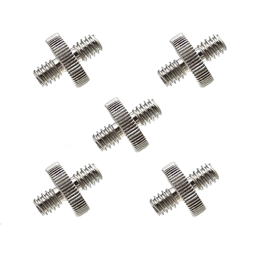 Metal 1/4 Inch Double Male Adapter Screw 1/4" Male to 1/4" Male Threaded Supports Tripod Stand Action Camera Accessories