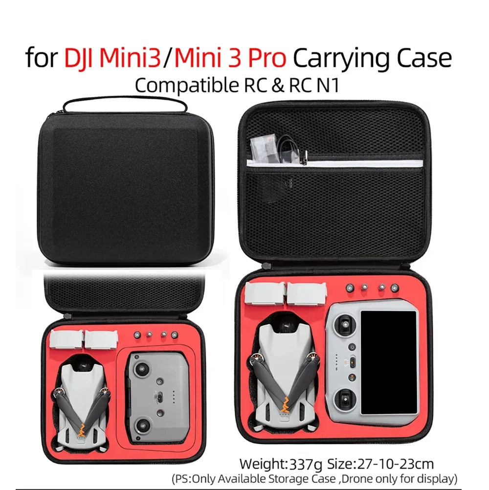 Storage Bag For DJI Mini 3 Pro/Mini 3 Drone Remote Controller Portable Box Carrying Case for DJI Mini Pro/3 Drone Accessories drone storage bag