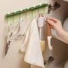1PC No Punching Required Kitchen Hooks Slide Removable Wiping Cloth Pot Shovel Carrier Kitchenware Storag 4