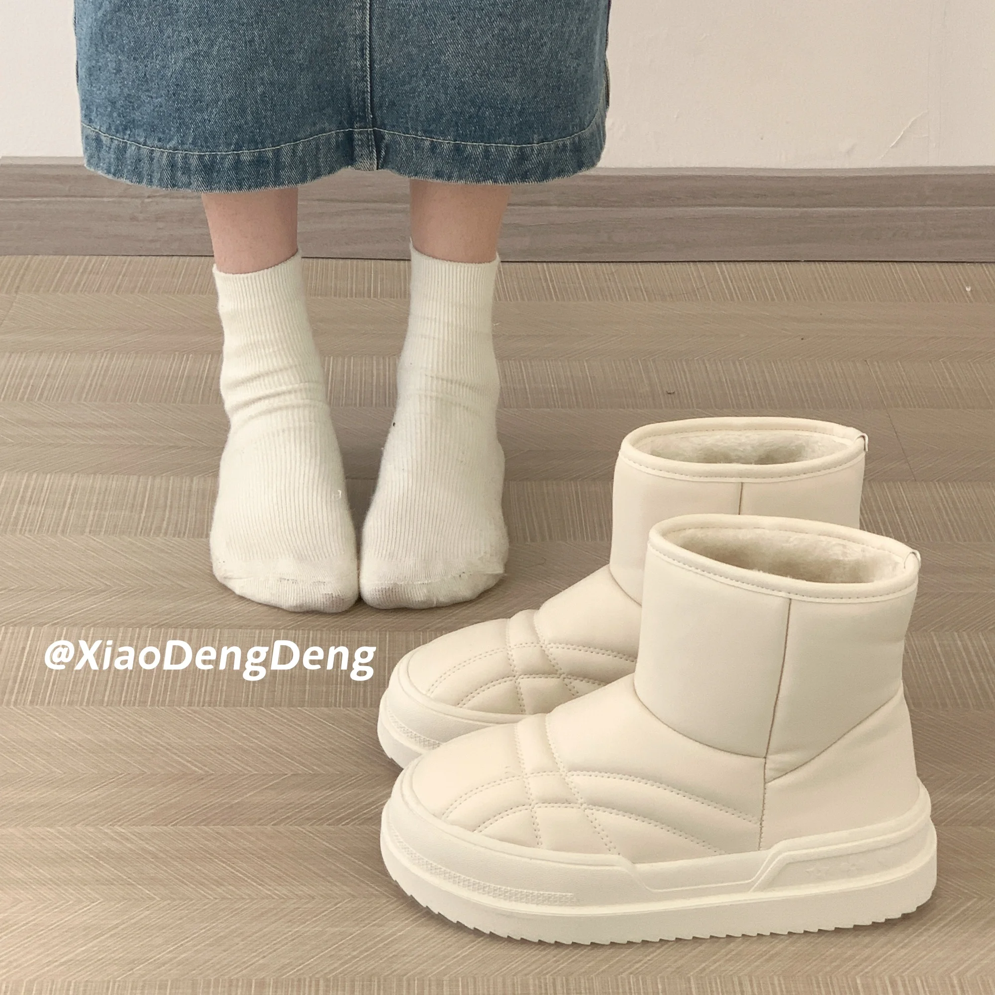 

Женские ботинки на шнуровке, Женская резиновая обувь, дождевая зимняя обувь с круглым носком, австралийские ботинки, женская обувь Лолита на среднем каблуке, белоснежная обувь со шнуровкой, 2023