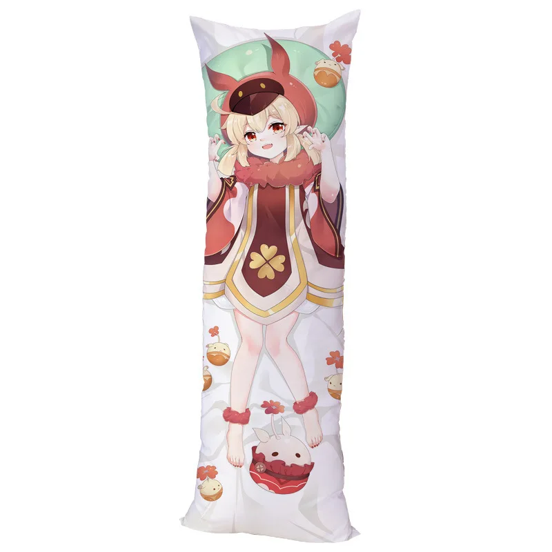 

60x180cm Anime Game Genshin Impact Klee Dakimakura Cosplay Pillow Case Hugging Body Costume Otaku Throw Pillow Cover Prop
