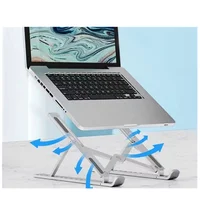 Support d'ordinateur portable pliable réglable, support portable en alliage d'aluminium pour ordinateur portable, support de bureau pour MacBook, iPad, tablette 3