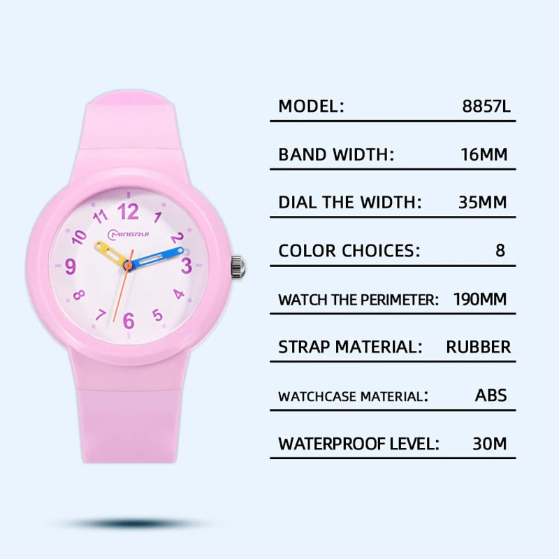 UTHAI CA03 3-12 Year Old Children's Watch Fashion Simple Sports Comfortable Waterproof High Boys Girls Quality Quartz Watches 6