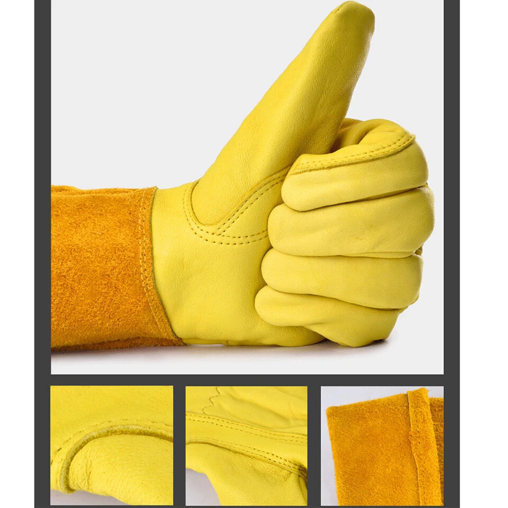 1/2 Set Rose Pruning Gloves Sheepskin Breathable Leather Gardening Gloves With Forearm Protection Best Garden Gift