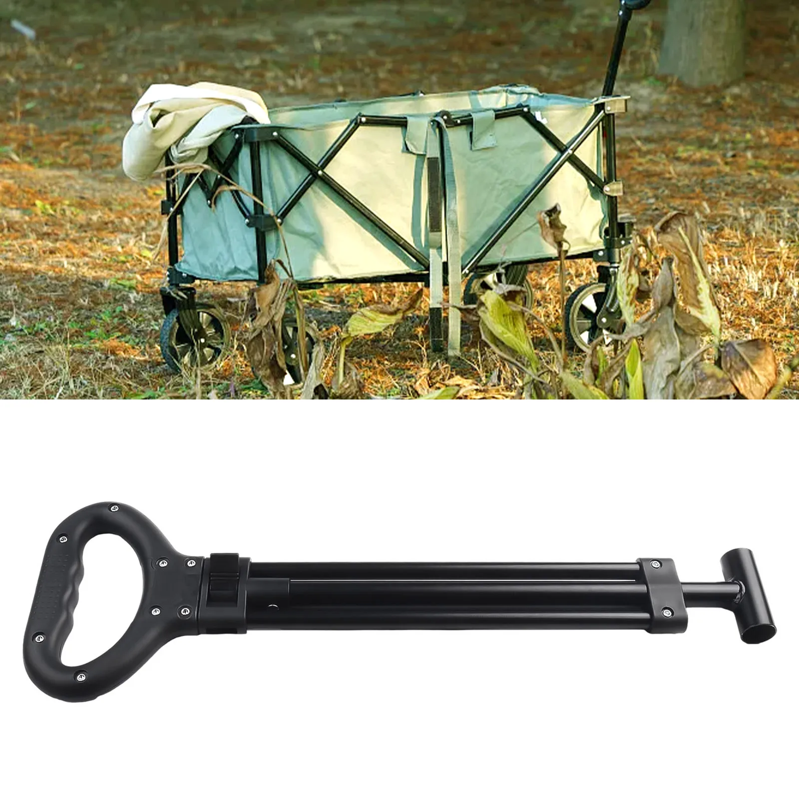 

1pc Camping Trolley Handle Hot Sale Iron Outdoor Portable Cart Foldable Wagon Cart Pull Handle Replacement Telescoping Rod