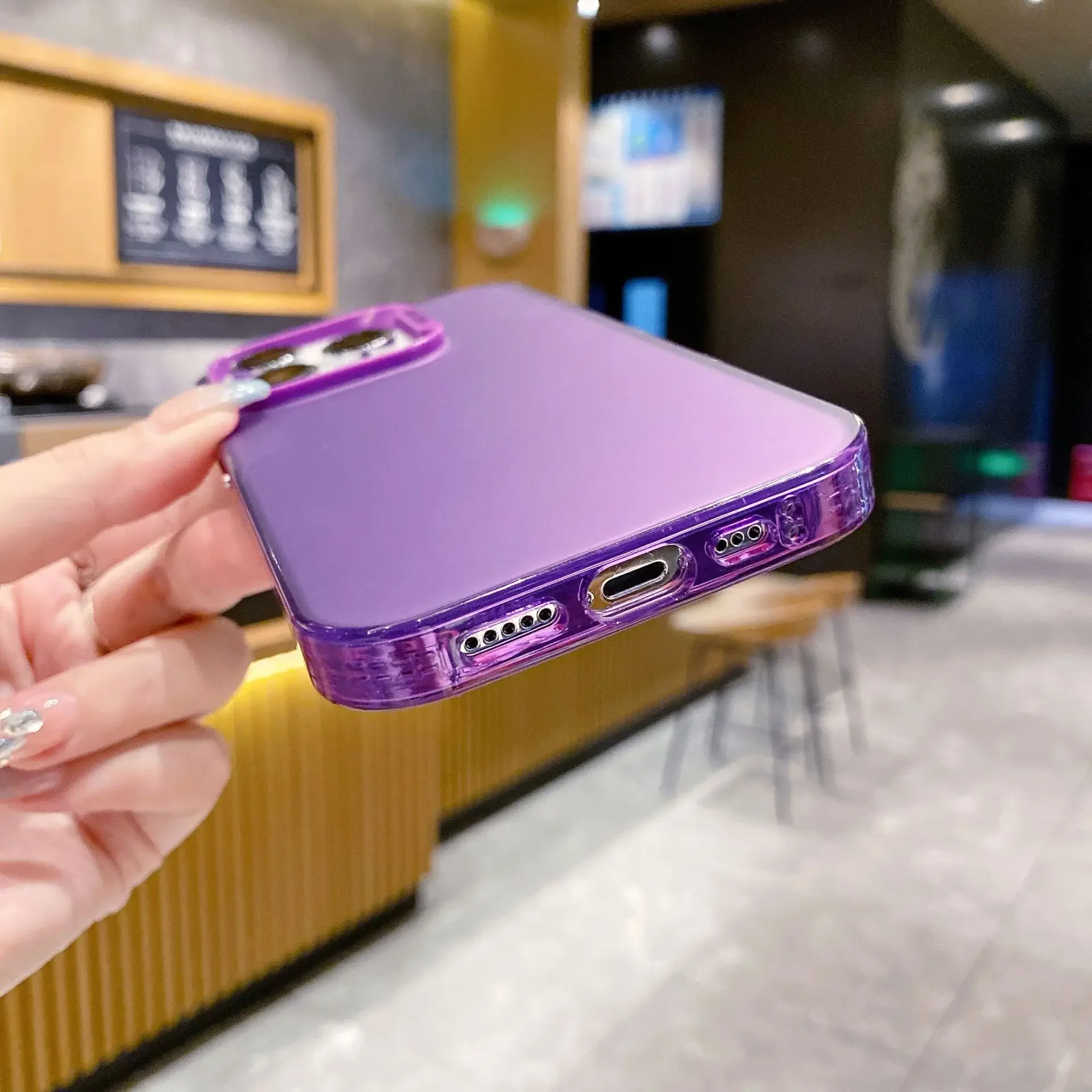 Luxury Matte Plating PC+TPU Phone Case For iPhone 15 14 Plus 13 12 11 Pro Max Shockproof Smartphone Protector Back Cases Cover