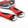 2Pcs Stainless Steel Putty Knife Wall Plastering Knife Hand Tool Plastic Handle Scraper Blade with Soft Grip 4