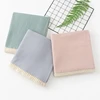 Cotton Gauze Baby Muslin Blanket Swaddle Blanket New Soft Tassels Newborn Receiving Blanket Wrap Baby Boy Girl Stroller Cover 2