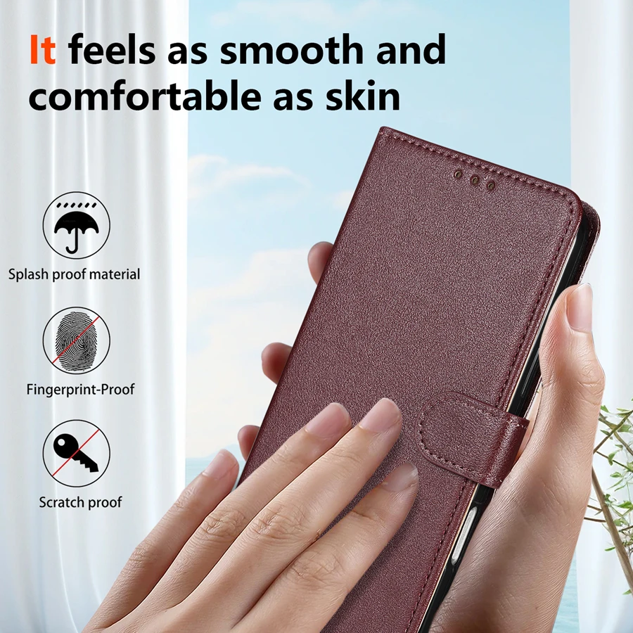 Brieftasche mit Kartenfach, Standfunktion und Magnetverschluss aus Leder für Samsung Galaxy S26 Ultra S25 FE S24 Plus A07 A16 A17 A36 A55 A56 – Detail 8