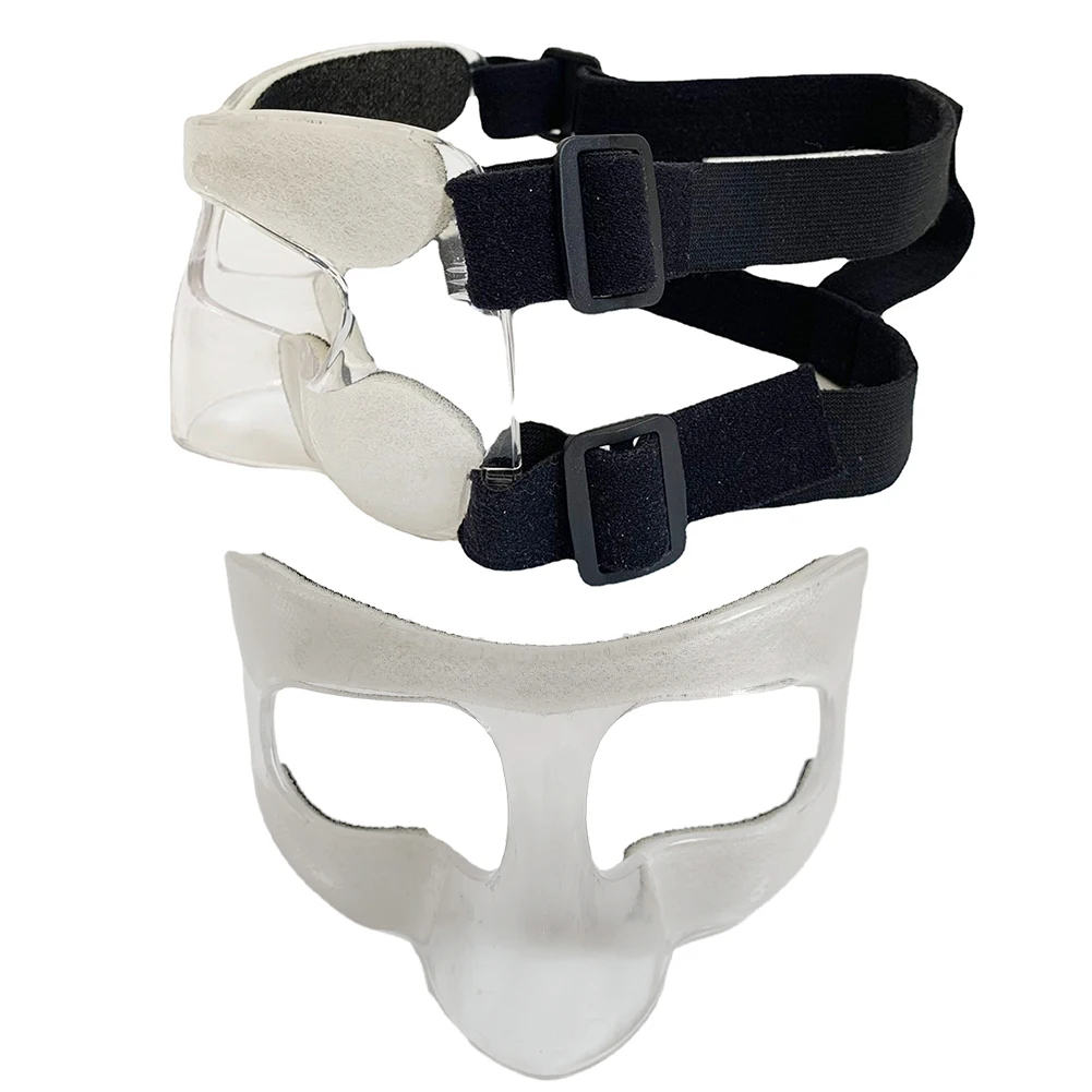 

Basketball Nose Guard, Clear Protective with Adjustable Straps, Comfortable to Wear, Ideal for Basketball, Volleyball and More
