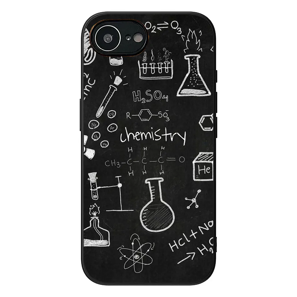 Science-Themed Silicone Phone Cover with Chemistry Design