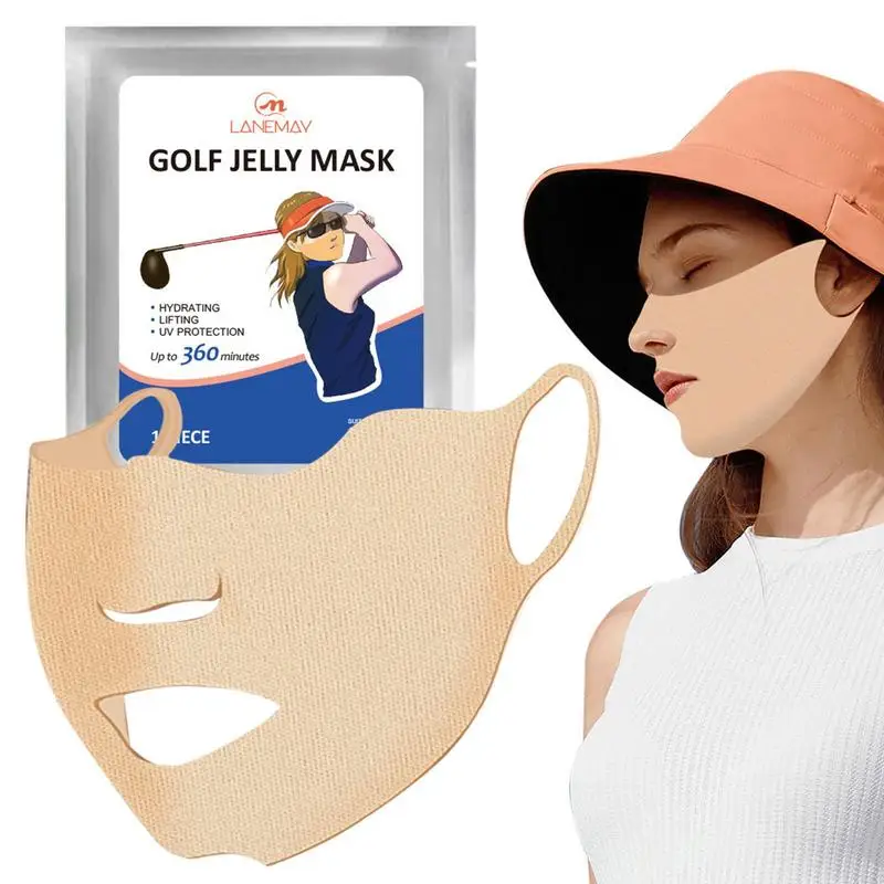 

Golf Sunscreen Patch Face Cover Golf Jelly Masque outdoor UV Protection Patch For Driving Cycling Golf Tennis Fishing