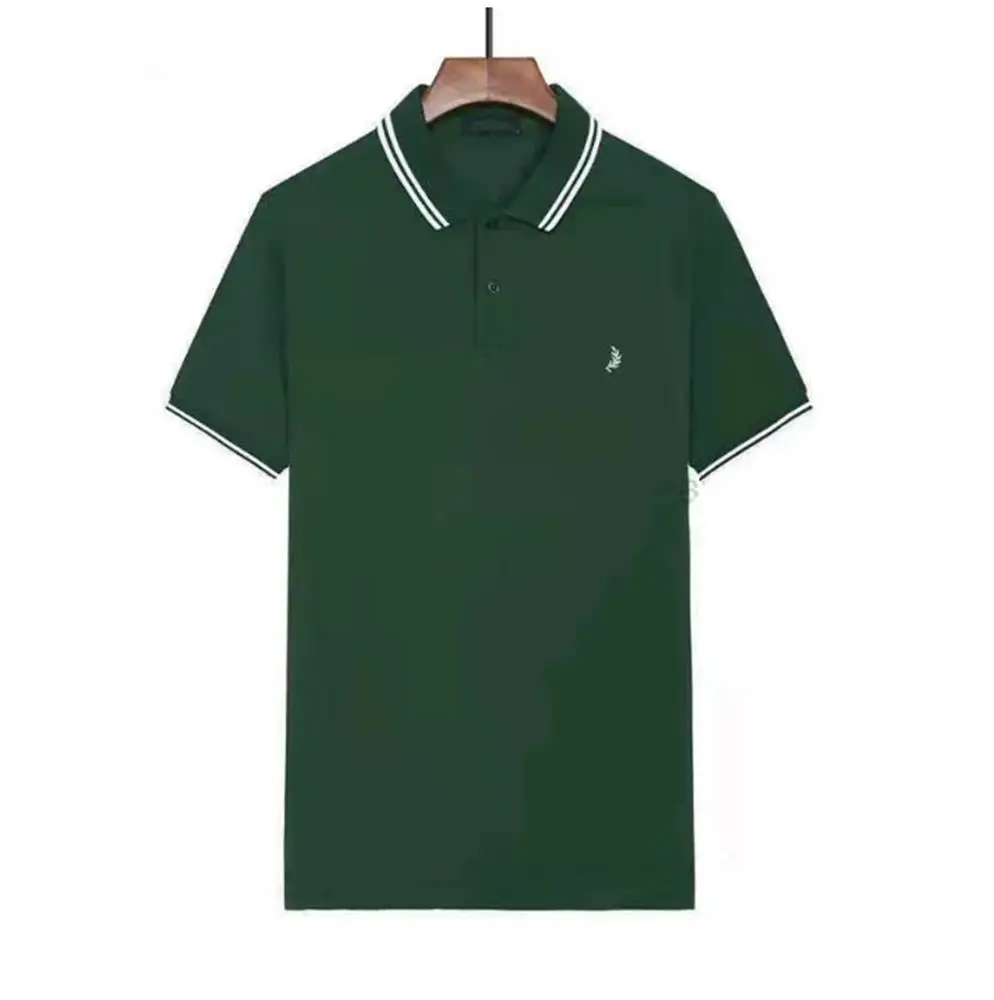 

Рубашка поло новая дизайнерская деловая футболка Фред Перри 2023 модная роскошная классическая летняя Хлопковая мужская футболка с коротким рукавом и ушами пшеницы