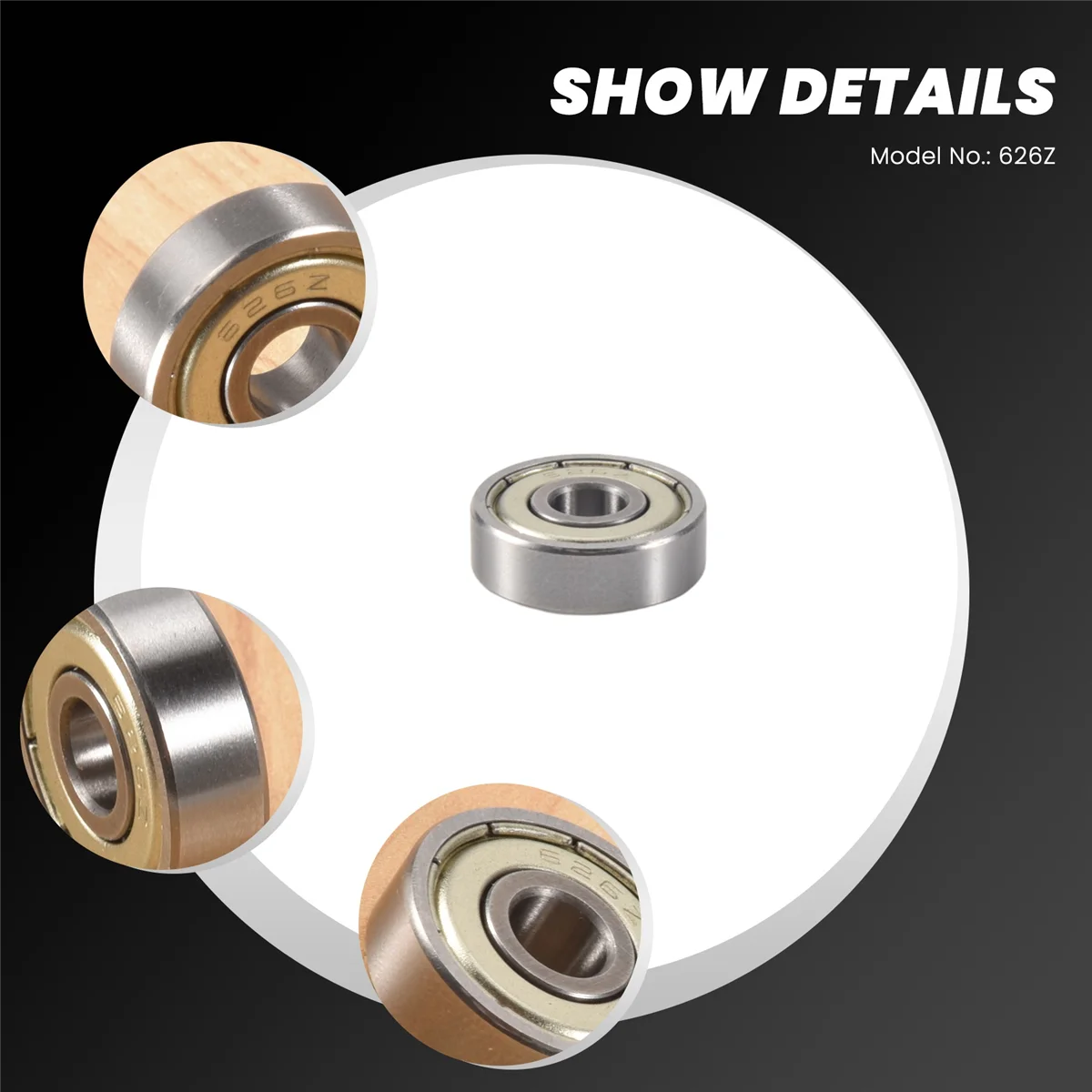 626Z double sealed ball bearings 6x19x6mm carbon steel Silver,ball bearings