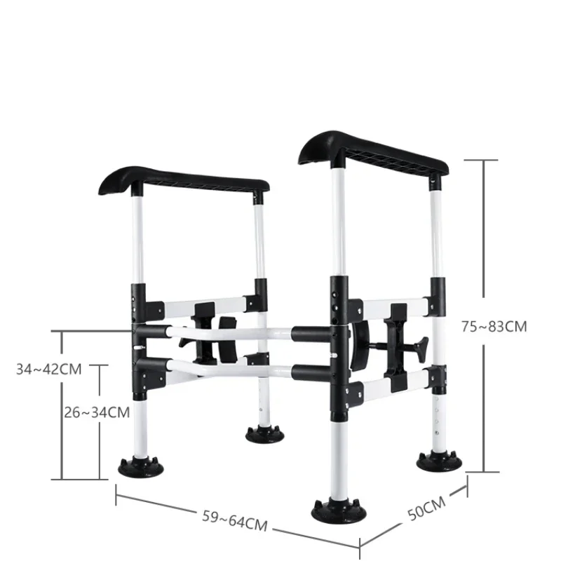 Elderly Toilet with Strong Load Bearing Handrails PunchFree Safety Power Assisted Bracket Up Railings for Support Stability images - 6