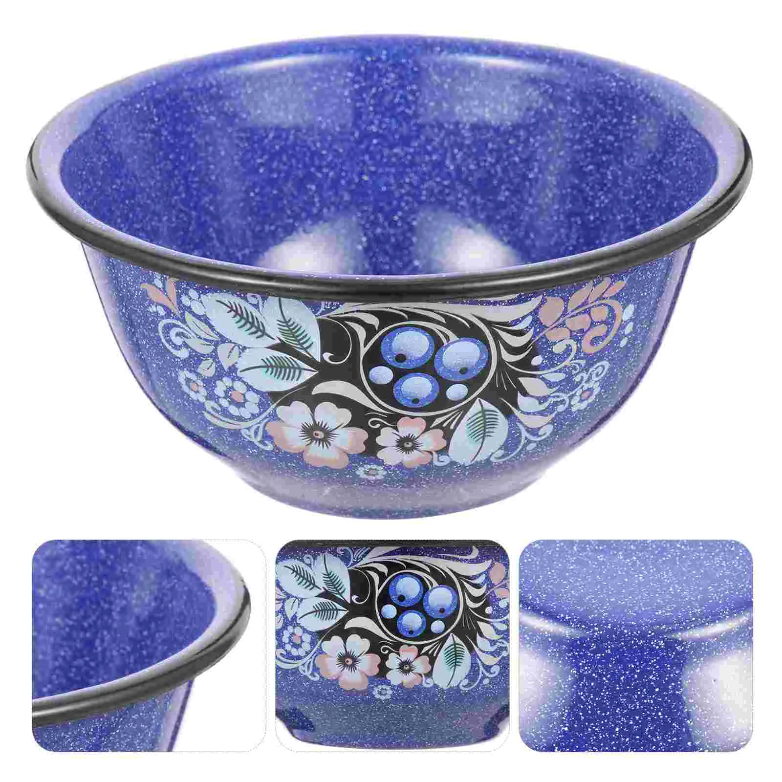

Mexican Pottery Enamel Bowl Vintage Mixing Bowl Soup Basin Soup Bowl Cereal Bowls Plate Round Farmhouse Enameled Bowls
