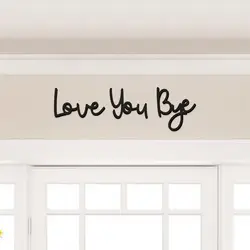 Boho Wall Art: 'Love You Bye' Wood Sign - Warm Home Decor Gift (Black)