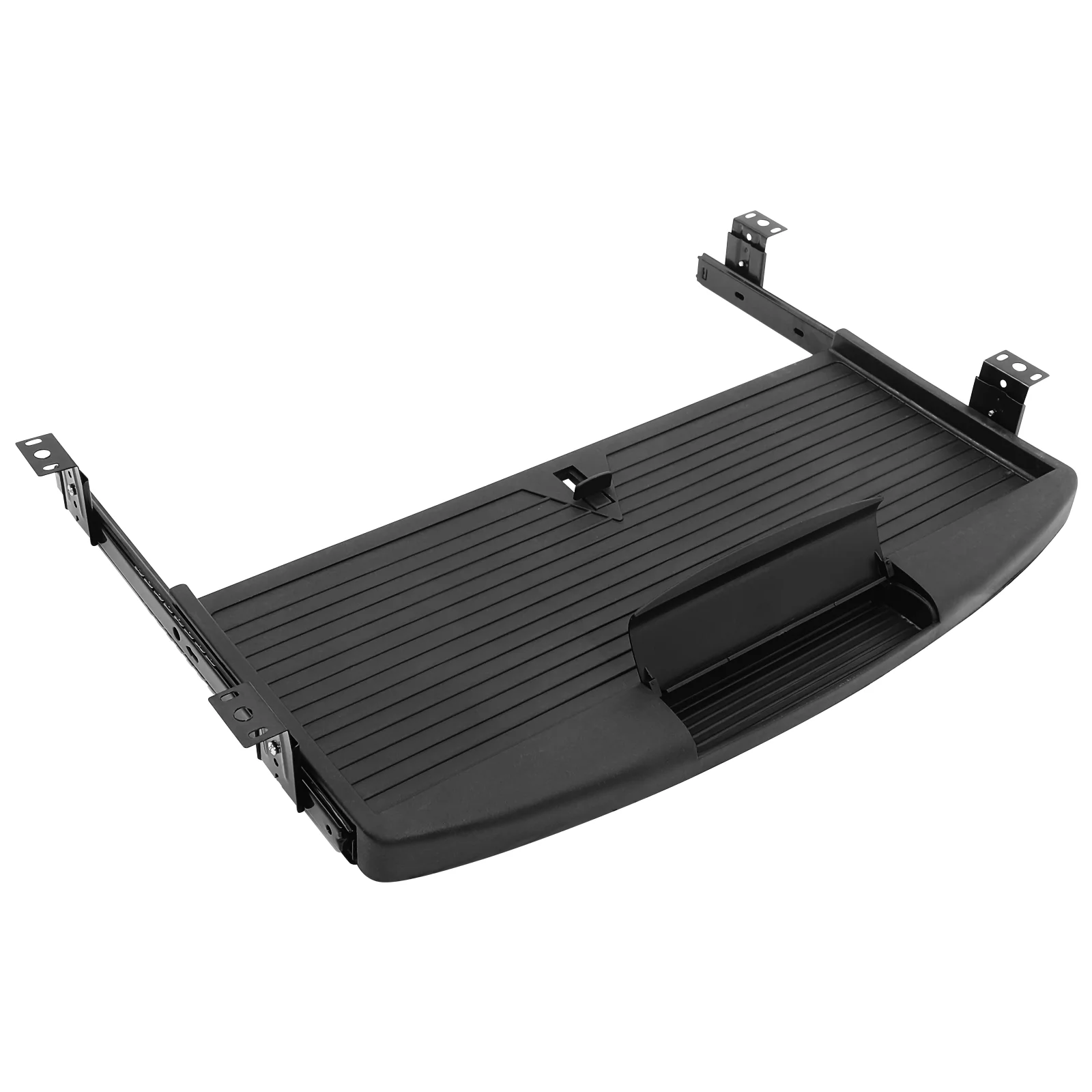 Under Desk Keyboard Tray Ergonomic Slide Out Platform for Computer Mouse and Keyboard Black